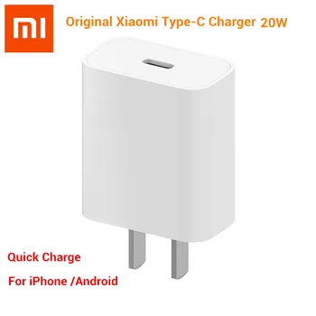 Original Xiaomi Type-C Oplader 20W Hurtigt Oplade USB-C Oplader Til iPhone 12 Pro Max Mini-11 QC 3.0 Væg Oplader