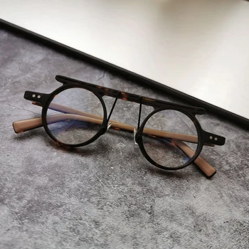 Acetat Briller Ramme Mænd Kvinder Vintage Små Runde Briller Mand Optisk Recept Briller Rammer Klare Briller Oculos