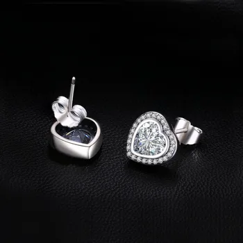 JewelryPalace Kærlighed CZ Hjerte Stud Øreringe af 925 Sterling Sølv Øreringe Til Kvinder, Piger koreanske Øreringe, Mode Smykker 2021
