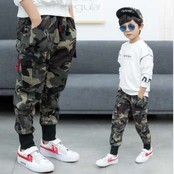New Kids Tøj Drenge Bukser Store Drenge Camouflage Bukser Teenagere Bomuld Fuld Længde Bukser Børn Casual Bukser Militær Bukser