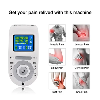 EMS Tiere Akupunktur Body Massager Digital Terapi Maskine Med 4-Elektrode Puder Nakken Fod, Ben smertelindring Sundhedspleje