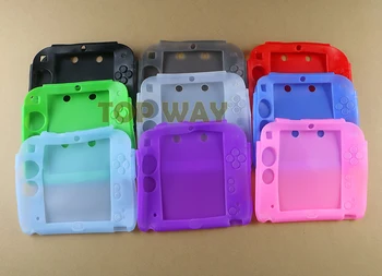 30stk/parti 7 farver Høj kvalitets Blød silikone case beskyttende cover gummi bumper case for 2DS