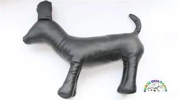 3pcs/masse Læder Hund Mannequiner Stående Position Hund Modeller Legetøj Selskabsdyr Butik Display Mannequin