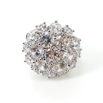 Klassisk Engagement Ring rundt Design AAA Hvide Cubic Zircon Kvindelige Kvinder Bryllup Band CZ 925 sterling sølv Ringe, Smykker