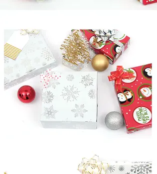 10stk Jul indpakningspapir DIY Håndværk Levering Blomst indpakning kreative Santa snowflake gave indpakning Aluminiseret papir