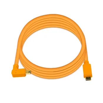 USB-C-2.0-Mini-B-5-Pin-kode, 1,5 M-10M (Høj Synlighed Orange) albue kabel-Albue på linje ingen overførsel 5D2 5d3 80d 6d