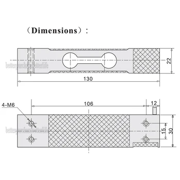Parallel Stråle vejecelle Sensor, 0-120kg/264lb Aluminium Legering Materiale Afskærmning Kabel-vægt Skala Load Cell