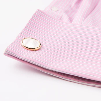 Klassisk Mor Pearl Manchetknapper Oval Form Cuff Link Luksus Franske Shirt-Cuff-Knappen Mænd Smykker Bryllup Gave