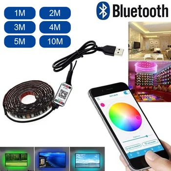 1M 2M 3M 4M 5M 10M LED-TV lys 5V USB Bluetooth-RGB Neon Baggrundslys smart LED strip Light For TV baggrund dekoration Belysning
