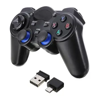 2,4 G Trådløse Controller Trådløse Joystick, Gamepad Joypad Med Mikro-USB-OTG Converter Adapter Til Android Tablet PC-TV-Boksen