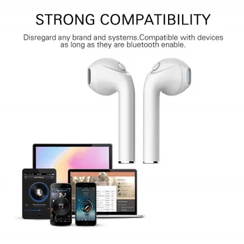 I7s TWS Trådløse Bluetooth Hovedtelefoner til OnePlus En JBL Musik Ørepropper Opladning Box