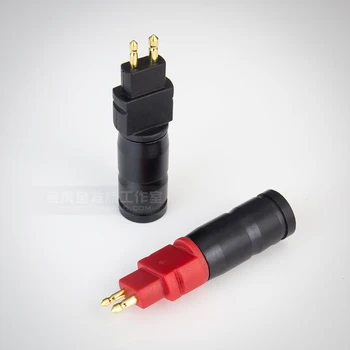 1pair (Rød og Sort), Guld-belagte hovedtelefon stik til SENNHEISER HD650 600 580 pin-Metal udstødnings-DIY-hovedtelefon kabel