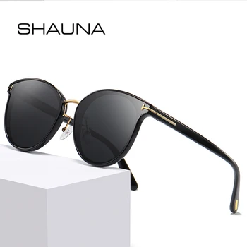 SHAUNA Vintage Kvinder Polariserede Solbriller Brand Designer Mode-Cat Eye Nuancer UV400