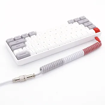 Angitu Dobbelt Ærmer Rullet Mekanisk Tastatur USB-Kabel til TYPE C Med GX16 Aviator