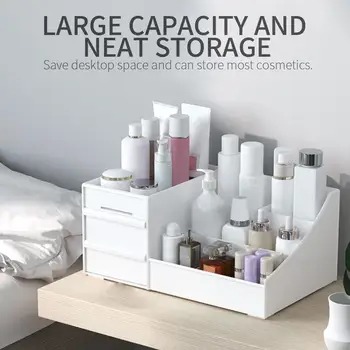 Brevpapir Spar Plads Med Stor Kapacitet Smykker Kosmetiske Storage Box Desktop Opbevaringsboks Makeup Organizer