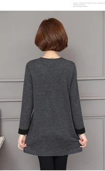 Kvinde t-shirts Efteråret plus Size lange ærmer stribe oversized t-shirt Vogue koreanske tshirt Kvinder toppe varme Long Tee Shirt Femme 5XL
