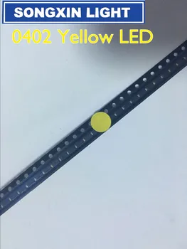 1000pcs Chip SMD LED Gul 0402 (1005) overflademontering SMT Perler Light Emitting Diode LED Lampe