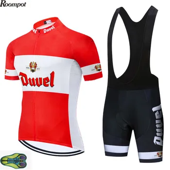 2020 TEAM Duvel Red PRO Cycling Jersey 20D Gel Cykel Shorts, der Passer MTB Ropa Ciclismo Herre Sommeren Cykle Maillot Culotte Tøj