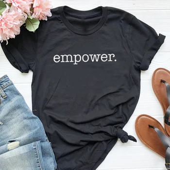 Give Kvinder T-Shirts, kortærmede Skjorte Graphic Tee Shirt i Bomuld Toppe Feministiske T-shirts Piger Tøj Black Liv Sagen