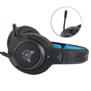 ONIKUMA Gaming Hovedtelefoner casque Kablede PC Gamer Stereo Hovedtelefoner Headset til Laptop/ PS4/Xbox Én med Mikrofon standbylys