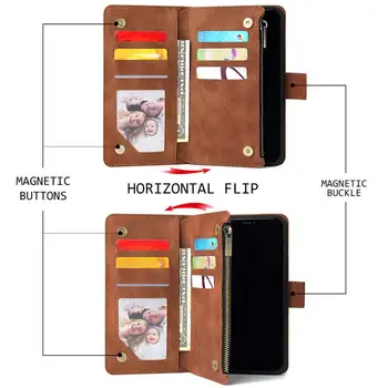 Flip Læder Phone Case For iPhone 12 11 Pro MAX antal XSMAX XR XS X 8 7 Plus SE2020 Wallet-Kortholderen Tilbage Dække For iPhone MINI 12