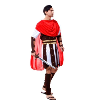 Voksne Mænd Fancy Kjole Romerske Modig Kriger Soldat Gladiator Arm Vagt Cosplay Kostume Halloween Makeup Mænd, konger og Fyrster Party