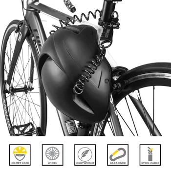 GIYO L-04 Cykel Kabel Lås Cykel Anti Theft 3-cifret Adgangskode Sikker Wire-Låse til Hjelm, Sadel MTB Bærbare låse