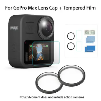 1 sæt Hærdet Glas Beskytter, Beskyttende Film linsedækslet for GoPro Max Kamera