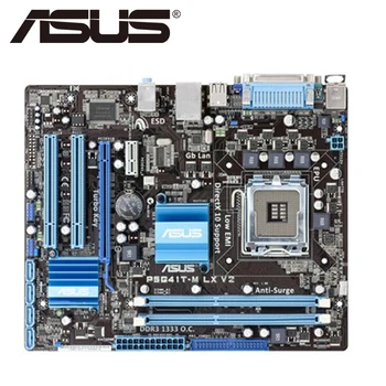 Asus P5G41T-M LX V2 Desktop Bundkort G41 Socket LGA 775 Q8200 Q8300 8G DDR3 u ATX UEFI BIOS-Originale, Brugt Bundkort til Salg