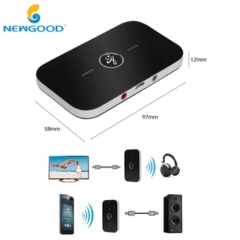 2 i 1 Bærbare Bluetooth-Senderen Bluetooth Audio Receiver med 3,5 mm Jack A2DP Stereo-Dongle Adapter til iPod TV Mp3-Mp4 PC