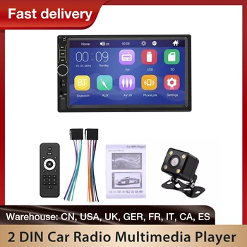 Car Radio 2, Din-Car Multimedia-Afspiller, en Bluetooth-Mp5 Stereo-Afspiller Bil Radio Autoradio Spejl Link MP5 Afspiller Med Bag Kameraet
