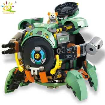 HUIQIBAO 227Pcs Byen Wrecking Ball Game byggesten Militære Mecha Robot Hammond Dyr, Figurer Våben Mursten Legetøj Børn