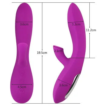 Cocolili Stærk Suge Nipple Sucker Dildo Vibrator Klitoris Massager G-spot Stimulator Hastighed Justerbar 10-Modes USB-Opladning