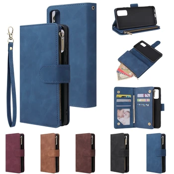 S20 Ultra Flip Wallet taske til Samsung Galaxy Note 10 Plus Læder Stå Cover til Galaxy S9 Plus Note 8 Note 9 A10 A30 A50 A70