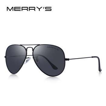 MERRY 'S DESIGN, Mænd/Kvinder, Klassiske Pilot Polariserede Solbriller 58mm UV400 Beskyttelse S'8025