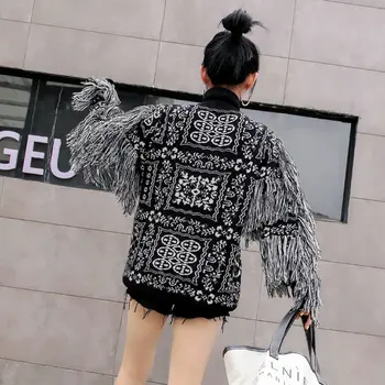 TVVOVVIN Kvast Vintage Mønster Strikket Sweater Lady Style Patchwork Pullover Elegante 2020 Efteråret Korea Mode Nye Sweater F612