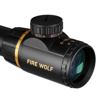 BRAND WOLF 5-15X50 FFF Jagt Optiske syn Riffelsigte Tværs Side Parallax Taktisk Rifle Anvendelsesområde For Hardball Sniper Rifle