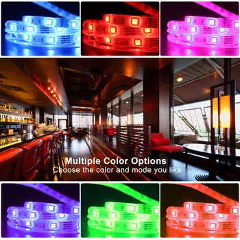 5M 10M 15M 20M LED Strip Lights DC 12V RGB 5050 Fleksible Bånd Farve Skiftende Tape Diode IR Controller Til Hjemmet Led dekoration