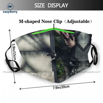 Trykt Antidust Jurassic Verden Face-Maske-Lyst Til Voksne Polyester Facial Munden Maske Med Filtre