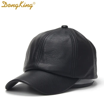 DongKing PU Baseball Cap Top Kvalitet Imiteret Læder Stof Hat Solid PU Caps Super Star, Klassisk Stil, Casual Hatte Mænd Kvinder Gave