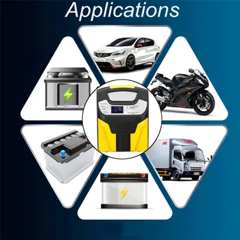 Autoleader Hoppe Starter 12V/24V Bil Nødsituation Oplader LCD-display 110V/220V automatisk identifikation Ottefoldige sikkerhed