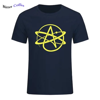 Ateist Symbol FSM Pastafarian Religion Trykt Mænd T-Shirt-Nyhed T-Shirts Mænds Bomuld kortærmet Tshirt Top Streetwear Tee