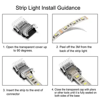 10stk 2pin 3pin 4pin 5pin LED Strip Connector Til RGB RGBW RGBWW 2812 3528 5050 LED Strip Wire Tilslutning Terminal Stik