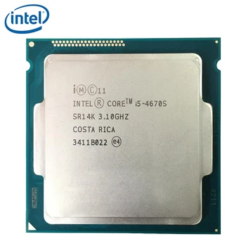 Intel Core i5-4670S i5 4670S Processor 3.1 GHz Quad-Core LGA 1150 CPU fungerer korrekt Desktop Processor gratis fragt