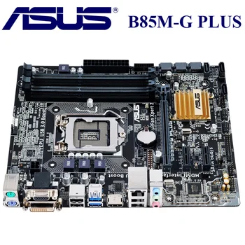 LGA 1150 Asus B85M-G-PLUS-Intel B85 Oprindelige Anvendte Desktop Bundkort LGA 1150 Core i7-i5 i3 DDR3 32G B85M-G PLUS Bundkort