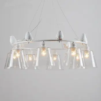 Nye kunst-harpiks fugl Vedhæng Lys led-lamper stue led Pendel lamper E27 led-lys glas led med glans lys Pendel Z20