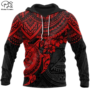 PLstar Kosmos 3DPrint Kanaka Polynesiske Tribal Samoa Tatovering Blomst Skildpadde Harajuku Streetwear, Sjove Hættetrøjer/Sweatshirt/Jakke/a5