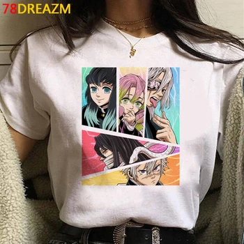 Nye Sjove Tegneserie Demon Slayer T-Shirt Mænd Mode Kimetsu Ingen Yaiba T-shirt Grafisk Japansk Anime Tshirt Hip Hop Top Tees Mandlige