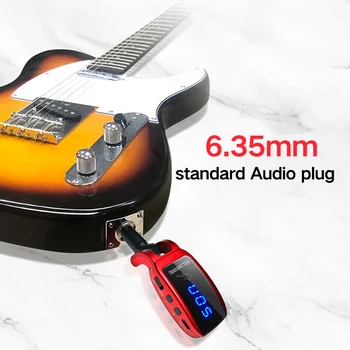 Trådløse Guitar-Sender-Modtager Sæt USB-Genopladelige El-Guitar, Bas LED Samle Op med Stabil Transmission Ydeevne