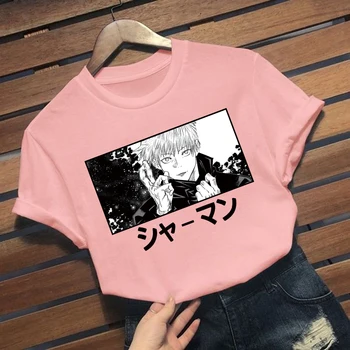 Jujutsu Kaisen Sjove Tegneserie T-Shirt Mænd Mode Satoru Gojo T-shirt Grafisk Japansk Anime Tshirt Hip Hop Top Tees Mandlige